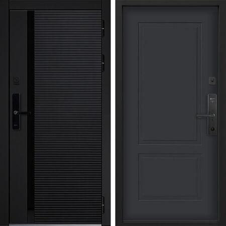 Входная дверь Command Doors Cyber Horizon 05 Графит Серый