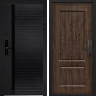 Входная дверь Command Doors Cyber Horizon 61 Темный дуб
