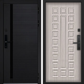 Входная дверь Command Doors Cyber Horizon 01 Белая лиственница