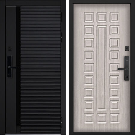 Входная дверь Command Doors Cyber Horizon 01 Белая лиственница