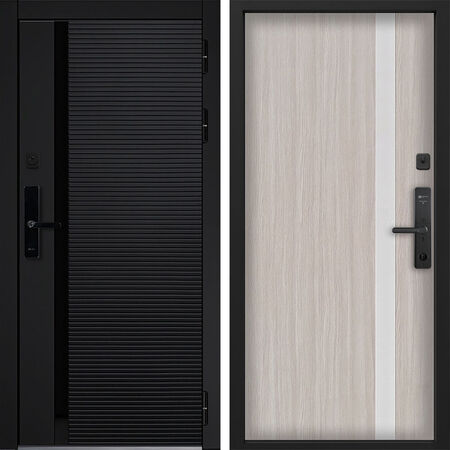Входная дверь Command Doors Cyber Horizon 6S Белая Лиственница