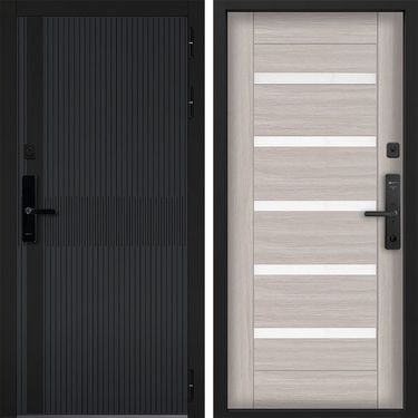 Дверь Command Doors Cyber matrix grey 18SP Белая Лиственница