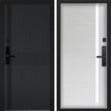Дверь Command Doors Cyber matrix grey 30Б белый матовый