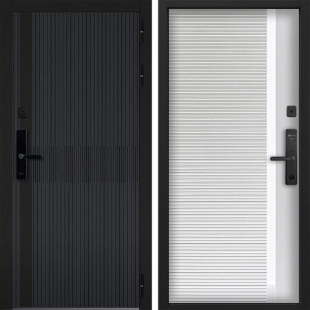 Входная дверь Command Doors Cyber matrix grey 30Б белый матовый