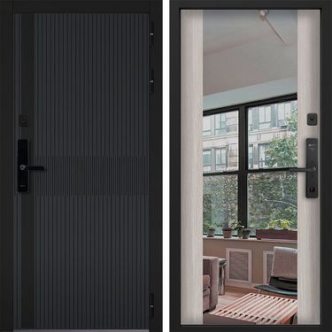 Дверь Command Doors Cyber matrix grey 3Z Белая Лиственница