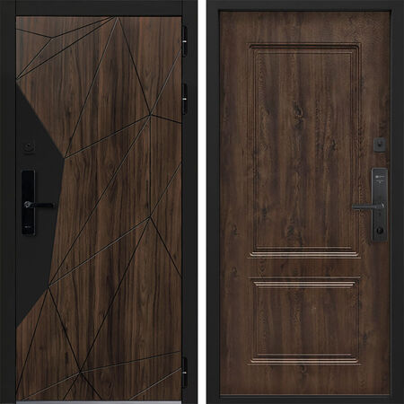Входная дверь Command Doors Cyber Shelwood 61 Темный дуб
