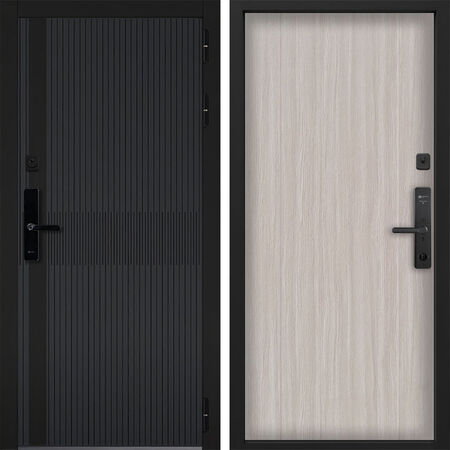 Входная дверь Command Doors Cyber matrix grey 00 Белая лиственница