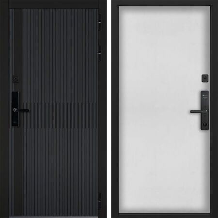 Входная дверь Command Doors Cyber matrix grey 00 Белый матовый
