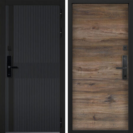 Входная дверь Command Doors Cyber matrix grey 00 Дуб Бомонт