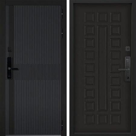 Входная дверь Command Doors Cyber matrix grey 01 Венге