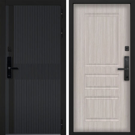 Входная дверь Command Doors Cyber matrix grey 02 Белая Лиственница