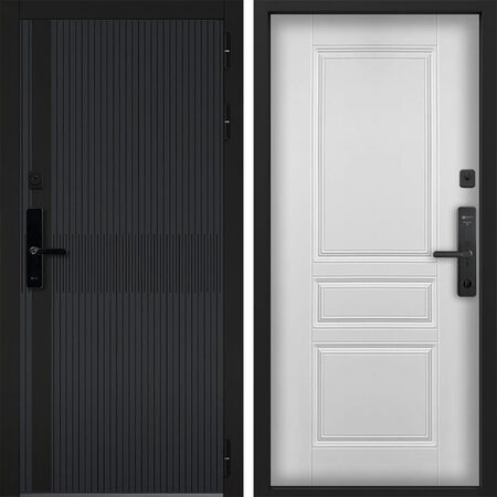 Входная дверь Command Doors Cyber matrix grey 02 Белый Матовый