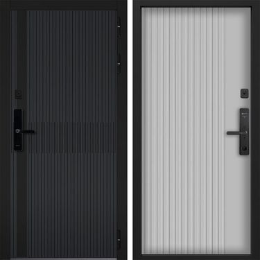 Дверь Command Doors Cyber matrix grey 03 Белый матовый
