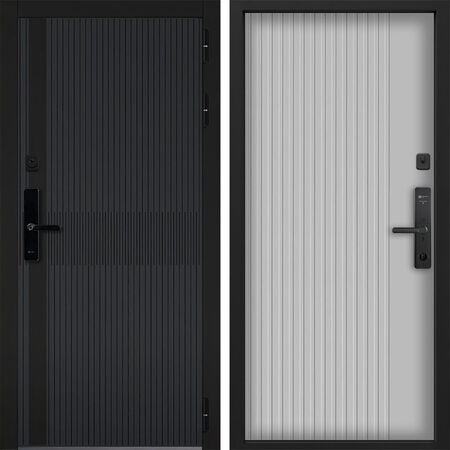 Входная дверь Command Doors Cyber matrix grey 03 Белый матовый