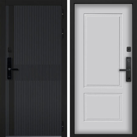 Входная дверь Command Doors Cyber matrix grey 05 Белый матовый