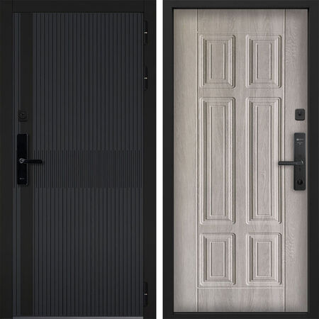 Входная дверь Command Doors Cyber matrix grey 15 Дуб крем