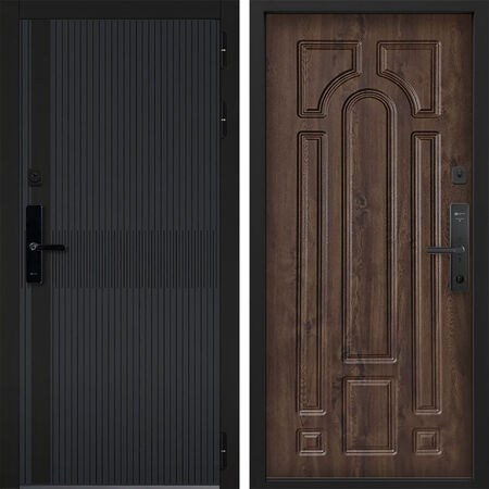Входная дверь Command Doors Cyber matrix grey 17.02 Темный Дуб