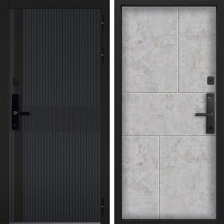 Входная дверь Command Doors Cyber matrix grey 38 Бетон молочный