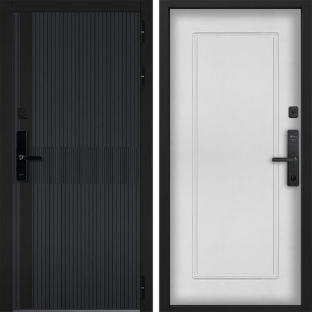 Входная дверь Command Doors Cyber matrix grey 38.02 Белый матовый