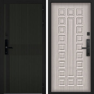 Входная дверь Command Doors Cyber matrix oliva 01 Белая лиственница