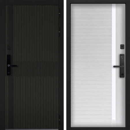 Входная дверь Command Doors Cyber matrix oliva 30Б белый матовый