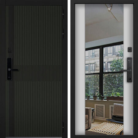 Входная дверь Command Doors Cyber matrix oliva 3Z Белый Матовый