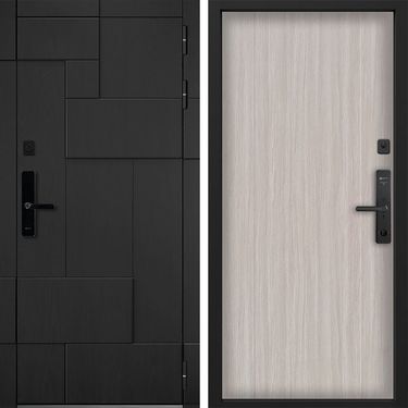 Дверь Command Doors Cyber tetris black 00 Белая лиственница