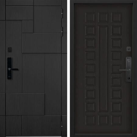 Входная дверь Command Doors Cyber tetris black 01 Венге