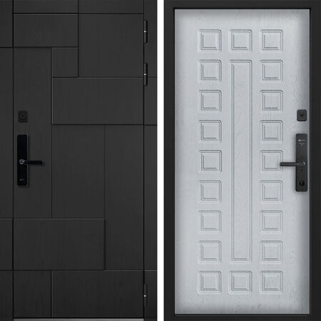 Входная дверь Command Doors Cyber tetris black 01 альберо браш грей