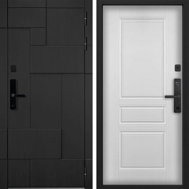 Дверь Command Doors Cyber tetris black 02 Белый Матовый