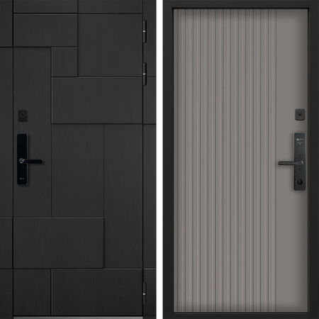 Входная дверь Command Doors Cyber tetris black 03 Кварц софт