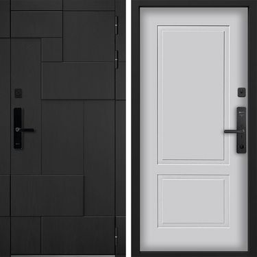 Дверь Command Doors Cyber tetris black 05 Белый матовый