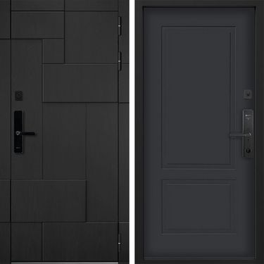 Дверь Command Doors Cyber tetris black 05 Графит Серый