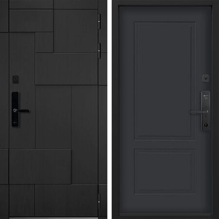 Входная дверь Command Doors Cyber tetris black 05 Графит Серый