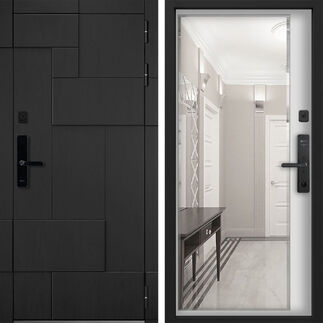 Входная дверь Command Doors Cyber tetris black 116Z белый матовый