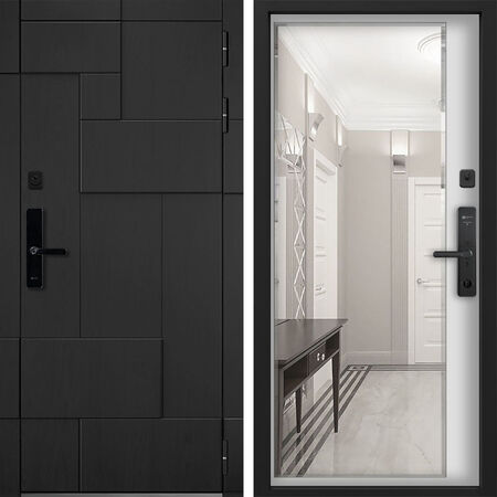 Входная дверь Command Doors Cyber tetris black 116Z белый матовый