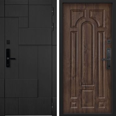 Дверь Command Doors Cyber tetris black 17.02 Темный Дуб