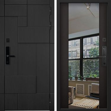 Дверь Command Doors Cyber tetris black 3Z Венге