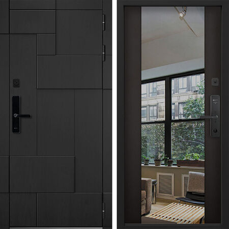 Входная дверь Command Doors Cyber tetris black 3Z Венге