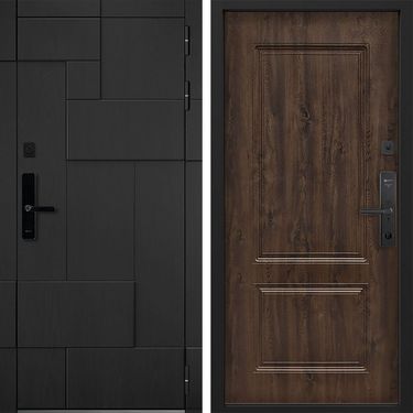 Дверь Command Doors Cyber tetris black 61 Темный дуб