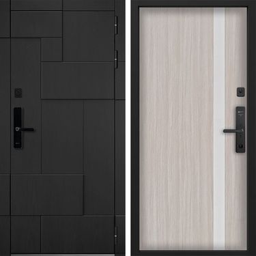 Дверь Command Doors Cyber tetris black 6S Белая Лиственница