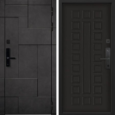 Входная дверь Command Doors Cyber tetris grey 01 Венге