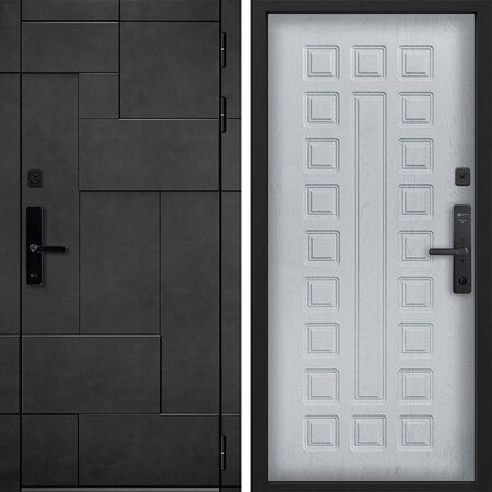 Входная дверь Command Doors Cyber tetris grey 01 альберо браш грей