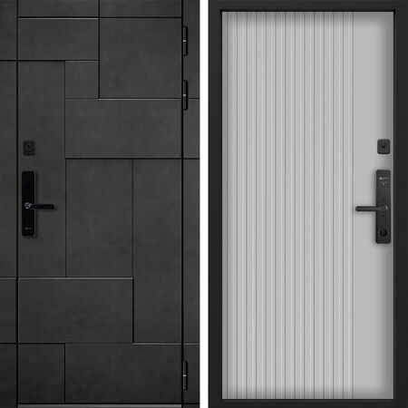 Входная дверь Command Doors Cyber tetris grey 03 Белый матовый