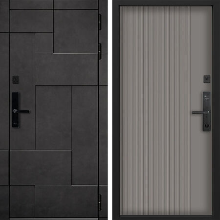 Входная дверь Command Doors Cyber tetris grey 03 Кварц софт