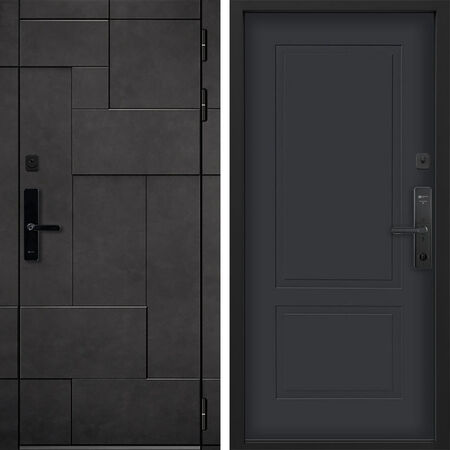 Входная дверь Command Doors Cyber tetris grey 05 Графит Серый