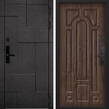 Дверь Command Doors Cyber tetris grey 17.02 Темный Дуб