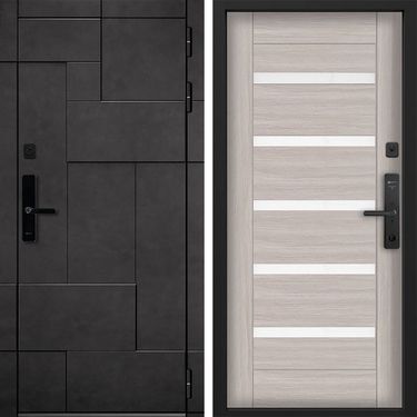 Дверь Command Doors Cyber tetris grey 18SP Белая Лиственница