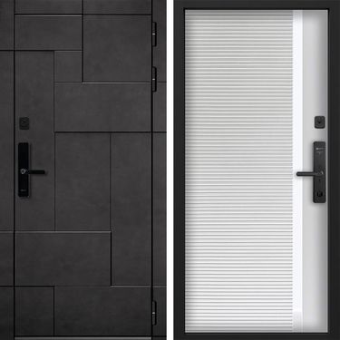 Дверь Command Doors Cyber tetris grey 30Б белый матовый