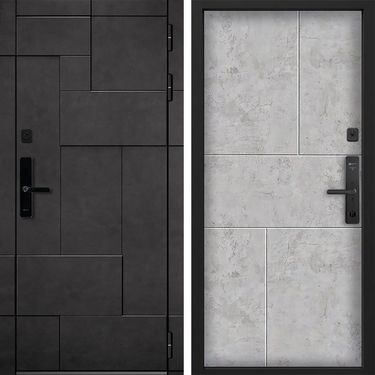 Дверь Command Doors Cyber tetris grey 38 Бетон молочный